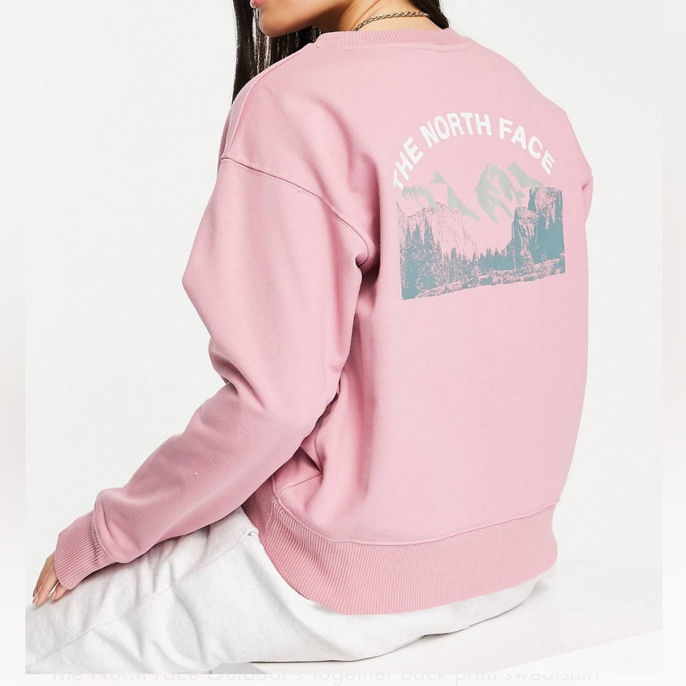 The North Face pink sweatshirt